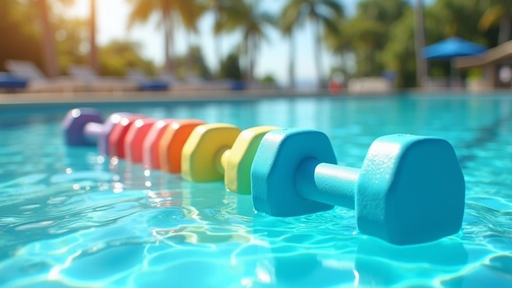 aqua dumbbells for exercise