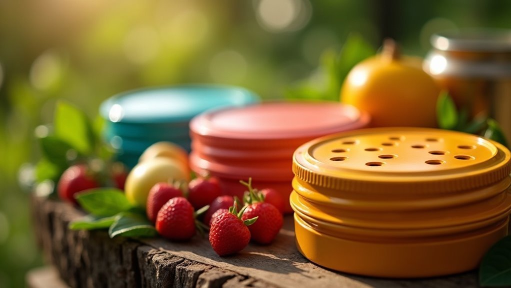 mason jar lids with straws