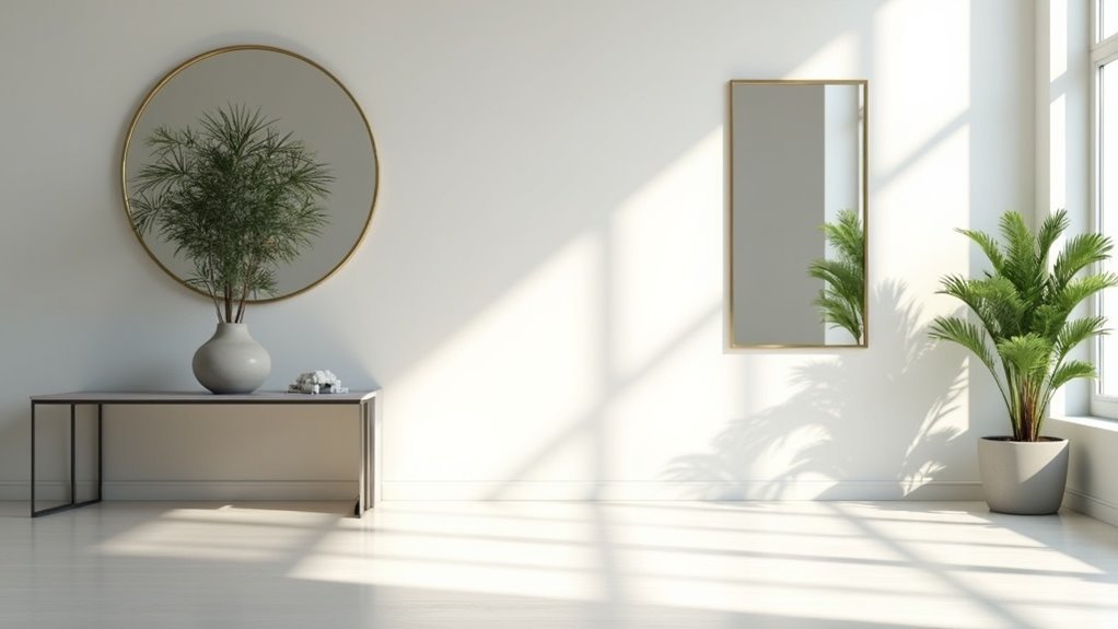 mirror placements avoiding distortion