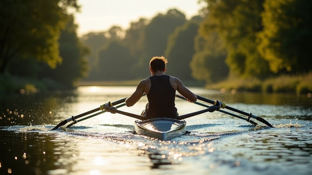 rower positioning for clearance